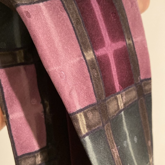 Robert Daskal hand painted silk tie signed cross stars - Picture 12 of 16